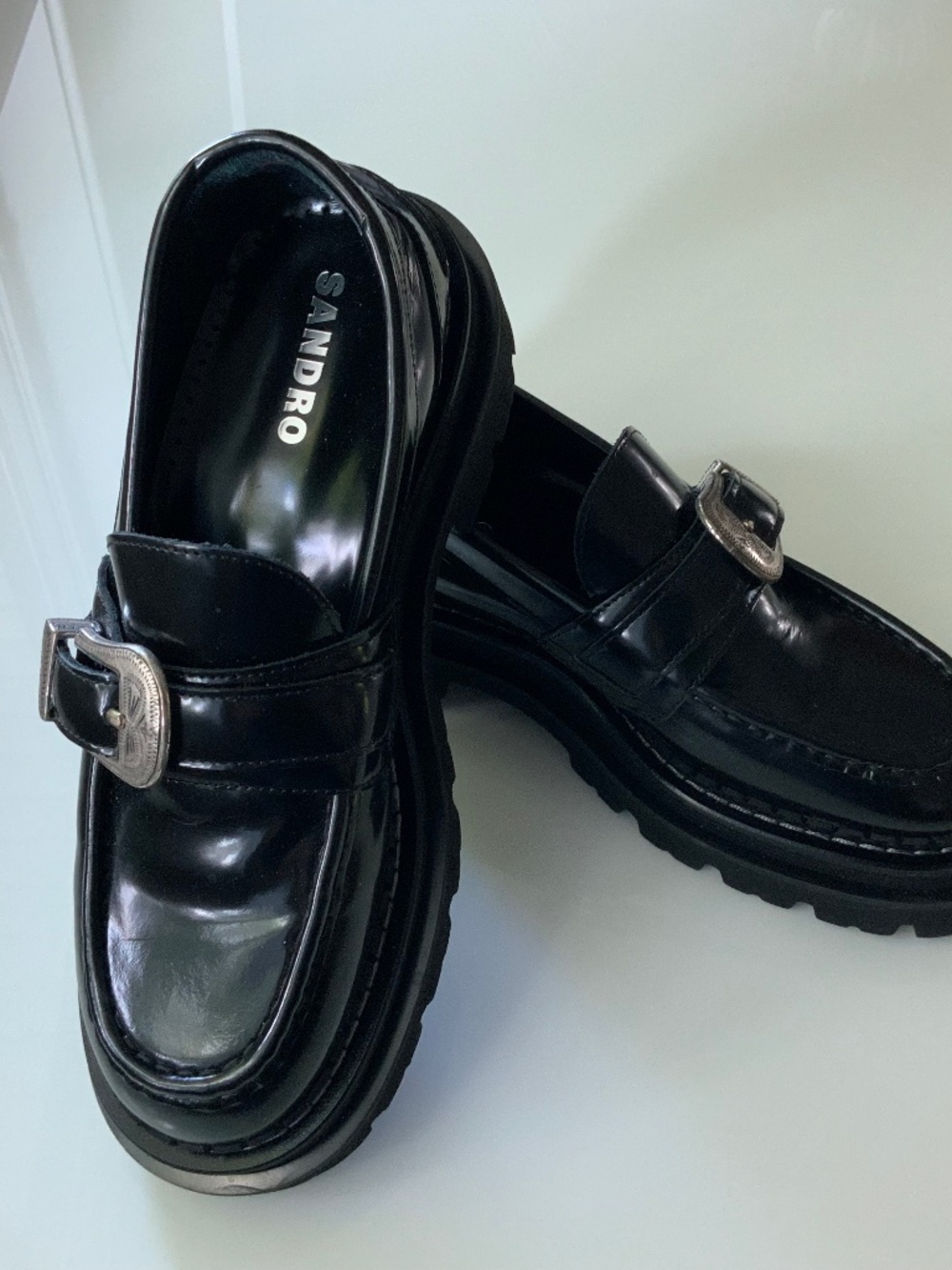 Sandro black loafers 39
